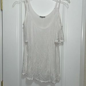 WOMENS MEDIUM WHITE DROP SLEEVE WHITE TOP